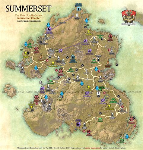 eso summerset museum pieces map.